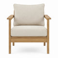 Sillón de madera de acacia con cojines de poliéster