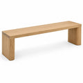 Banco de madera maciza de roble 120x30x45 cm