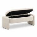 Banco de almacenamiento de tela beige