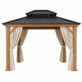 Pérgola de Aluminio y Acero con Cortinas de Poliéster
